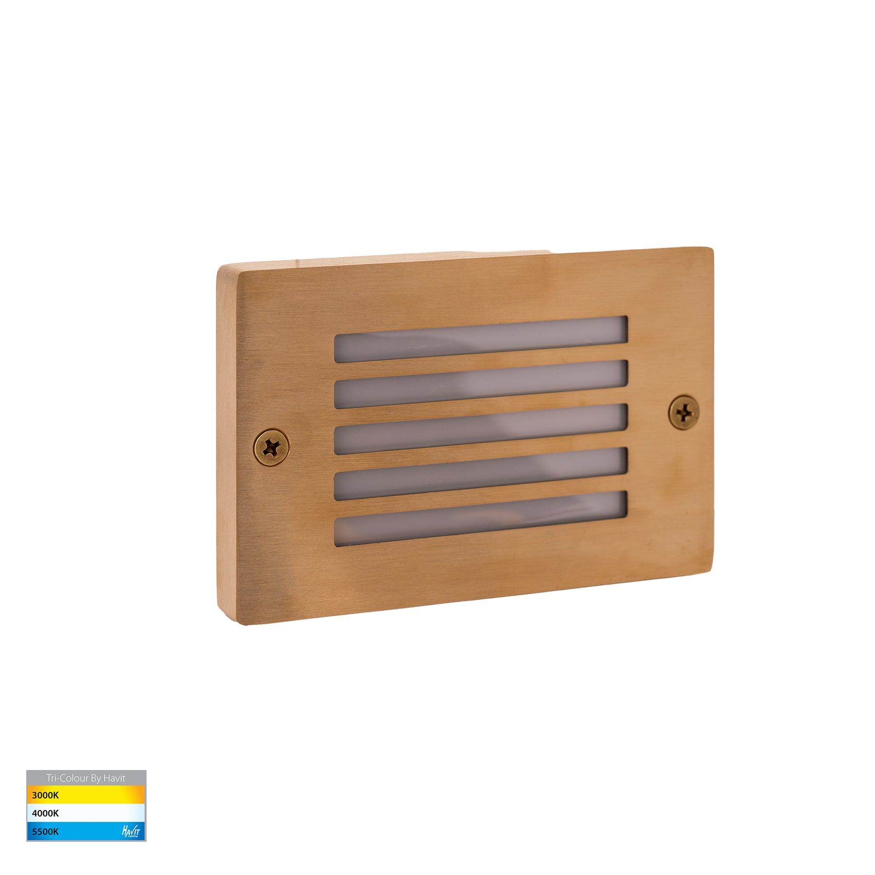 Ardam LED Step Light Solid Brass 12V 3W Tri Colour - HV3295T-BR-12V