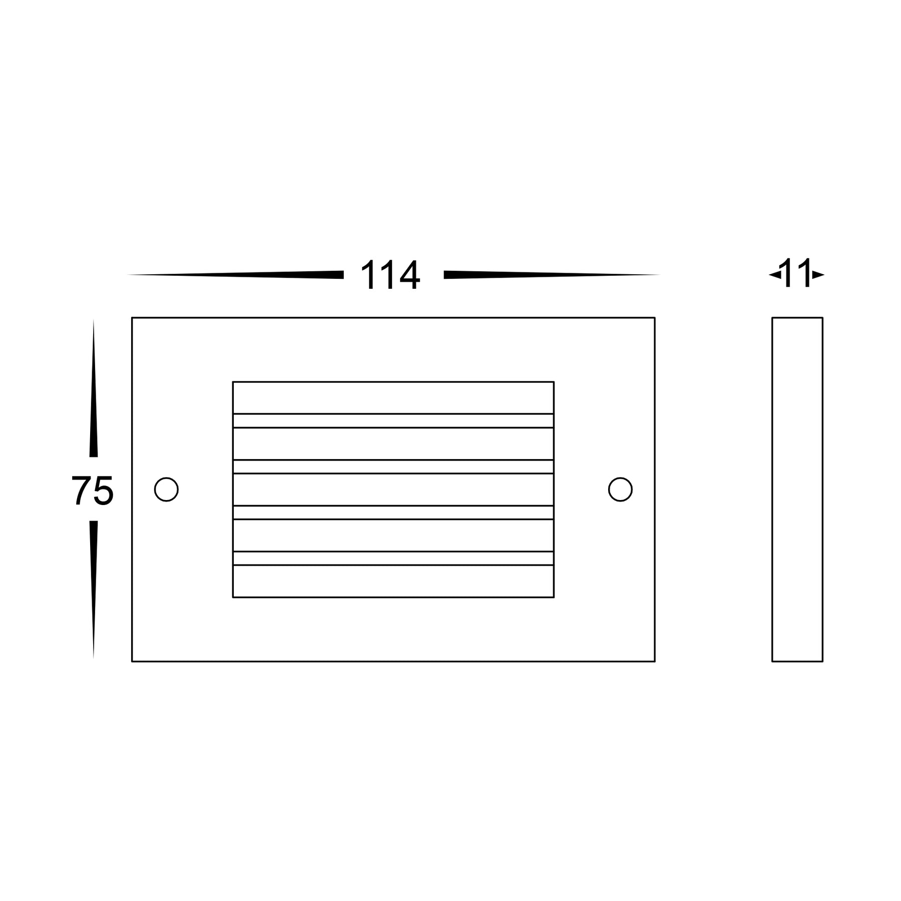 Ardam LED Step Light Solid Brass Black 12V 3W Tri Colour - HV3295T-BLK-12V
