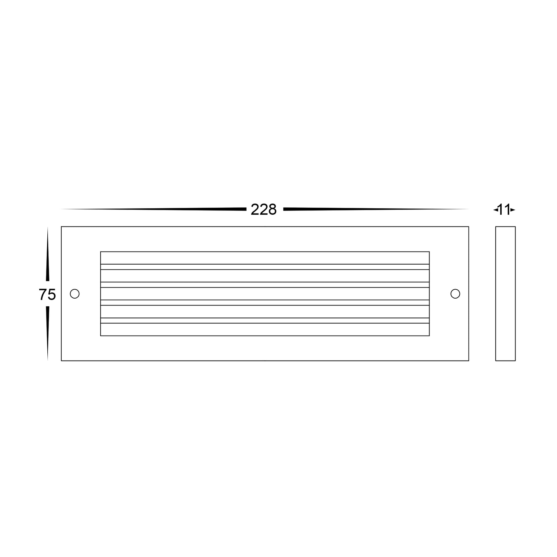 Ardam 228mm LED Step Light 12V 6W Tri Colour Antique Brass - HV3296T-AB-12V