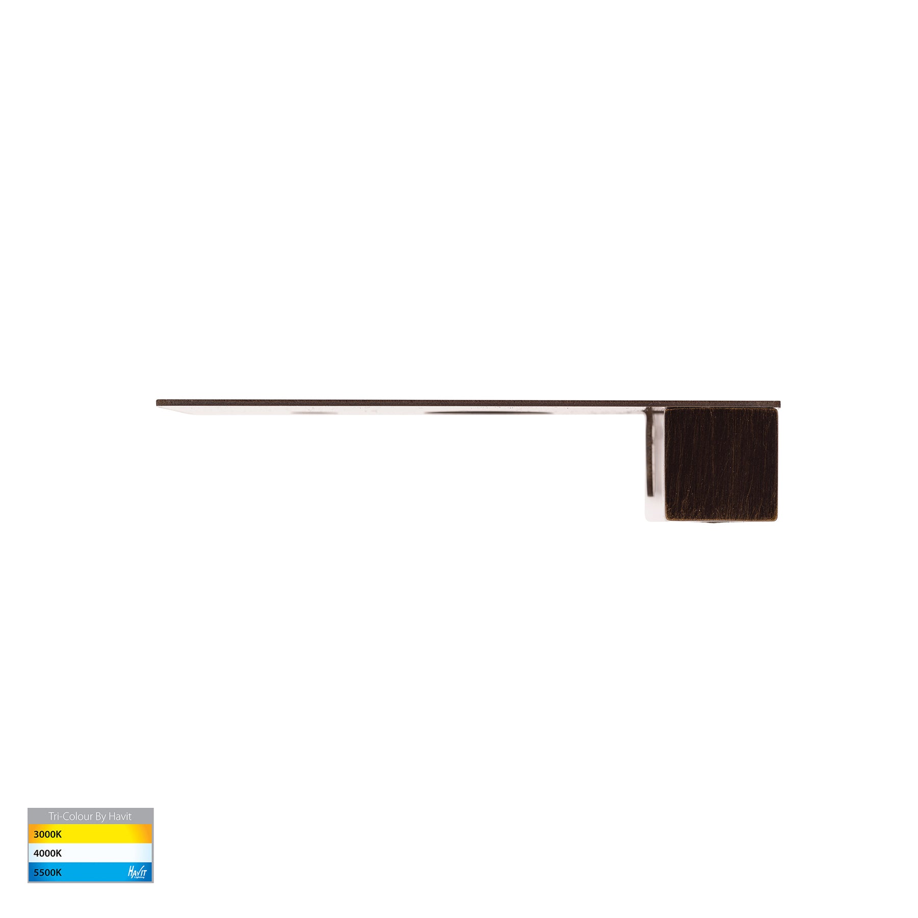 Preston LED Step Light Antique Brass 12V 2.5W Tri Colour - HV3297T-AB-12V