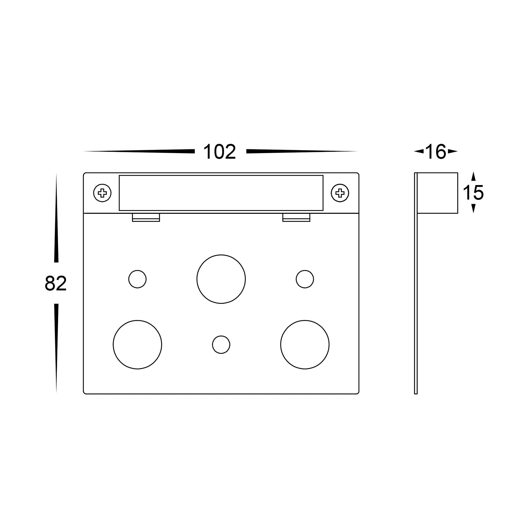 Preston LED Step Light Aluminium Black 12V 2.5W Tri Colour - HV3297T-BLK-12V