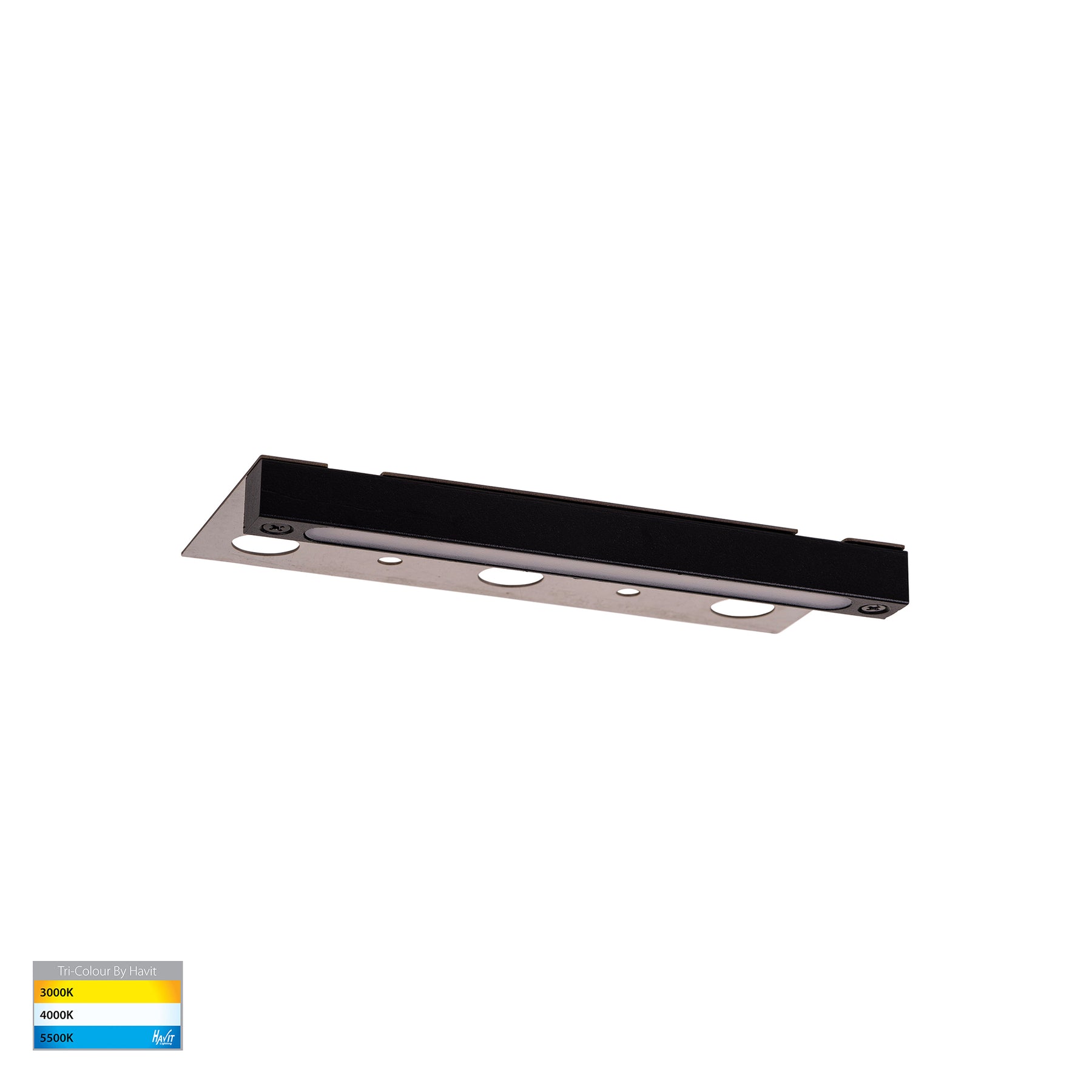 Preston LED Step Light Aluminium Black 12V 5W Tri Colour - HV3298T-BLK-12V