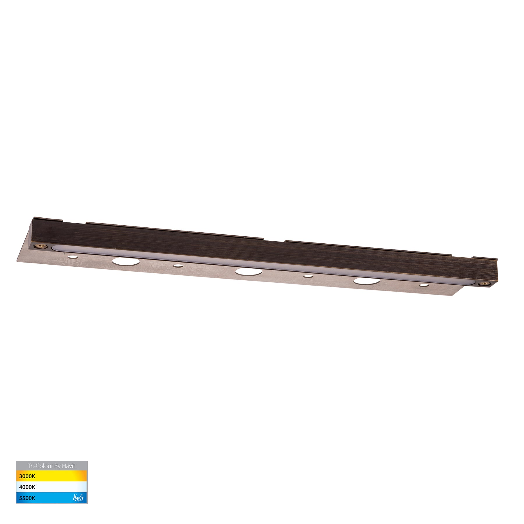 Preston LED Step Light Antique Brass 12V 7.5W Tri Colour - HV3299T-AB-12V