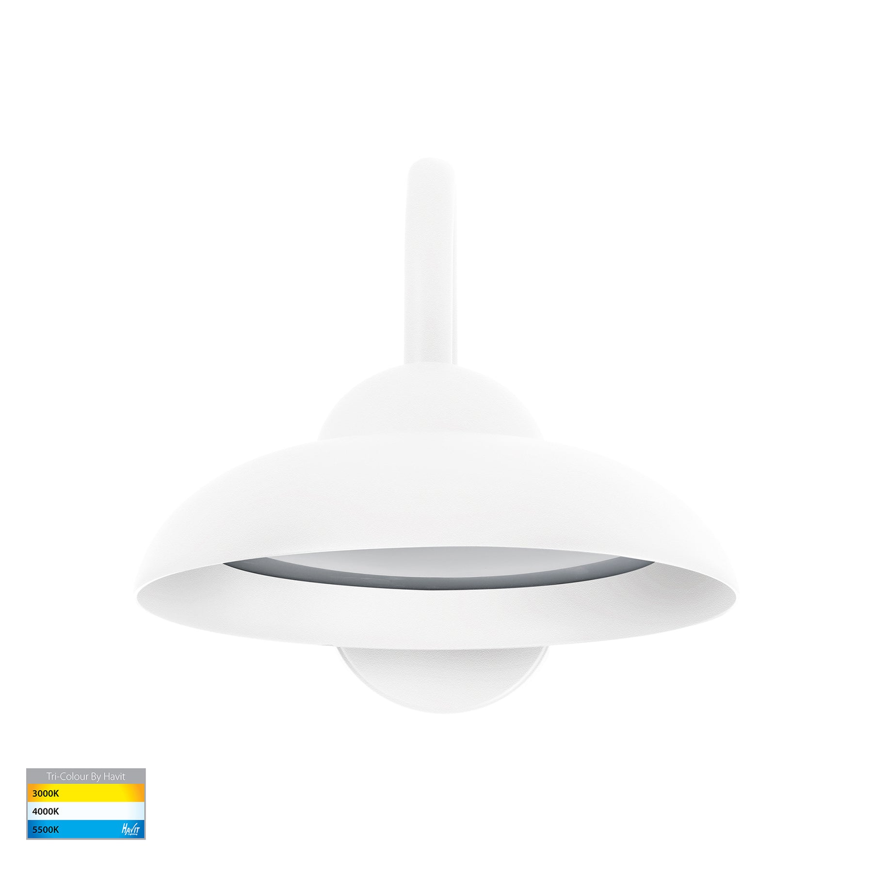 Arkua LED Wall Light 10W Tri Colour White - HV3518T-WHT