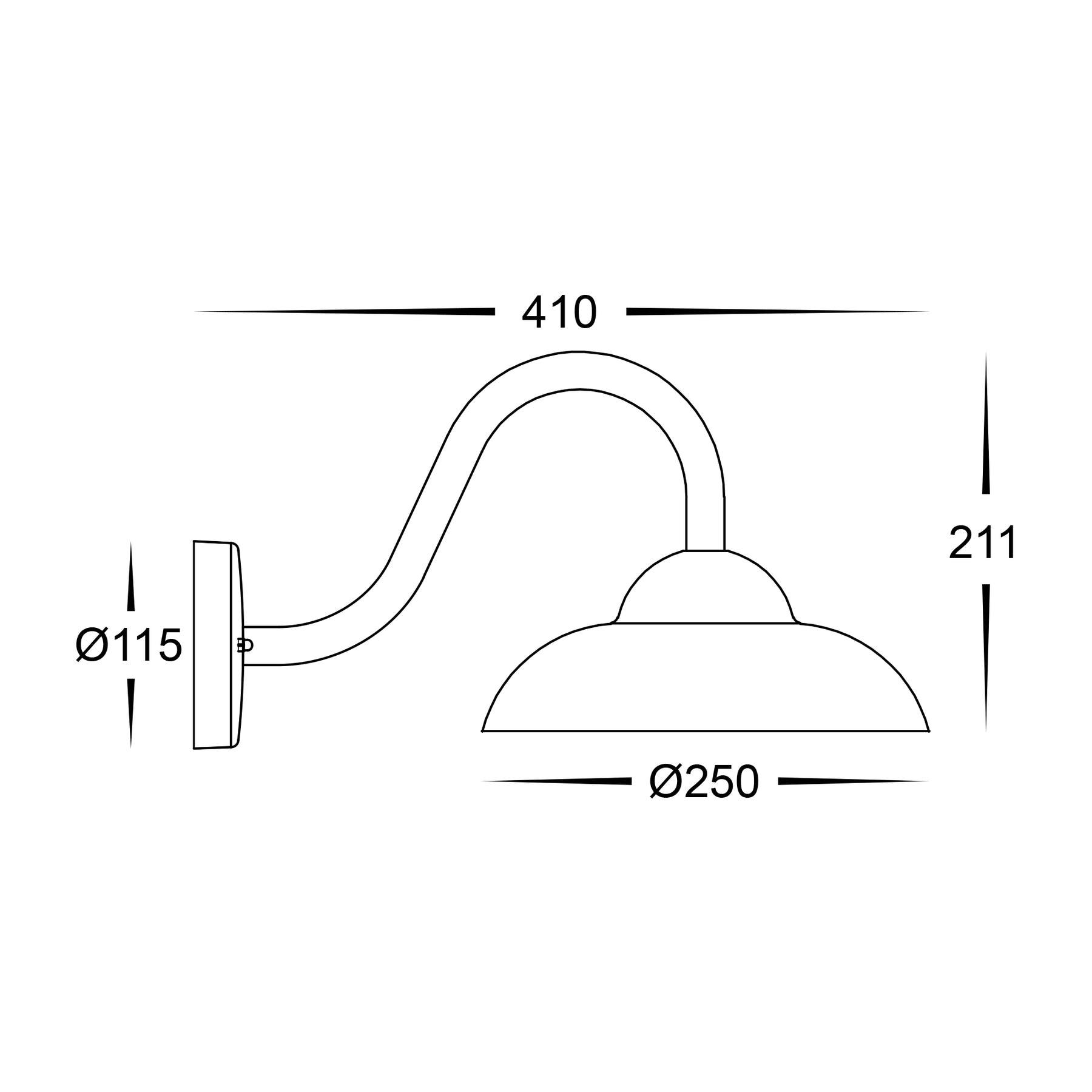 Arkua LED Wall Light 10W Tri Colour White - HV3518T-WHT