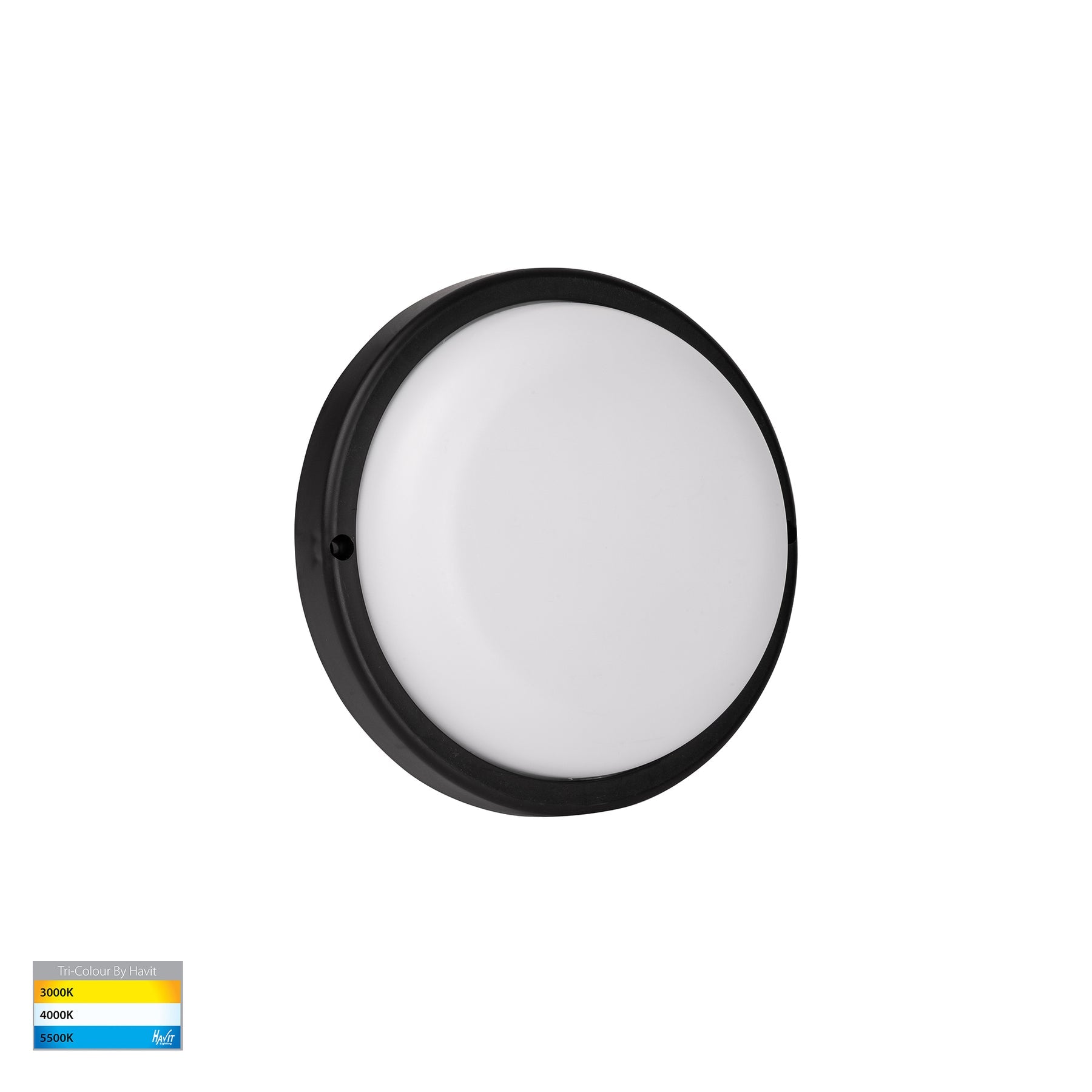 Muovi LED Wall Light 7W Tri Colour Black - HV3523T-BLK