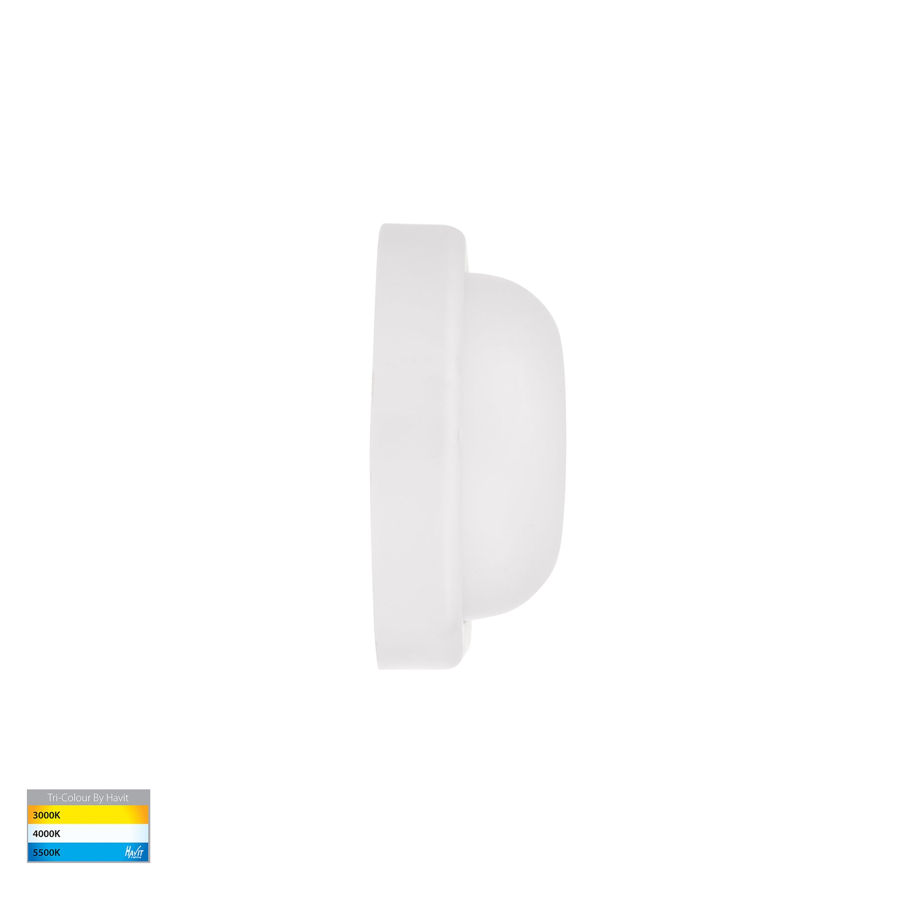 Muovi LED Wall Light 7W Tri Colour White - HV3523T-WHT