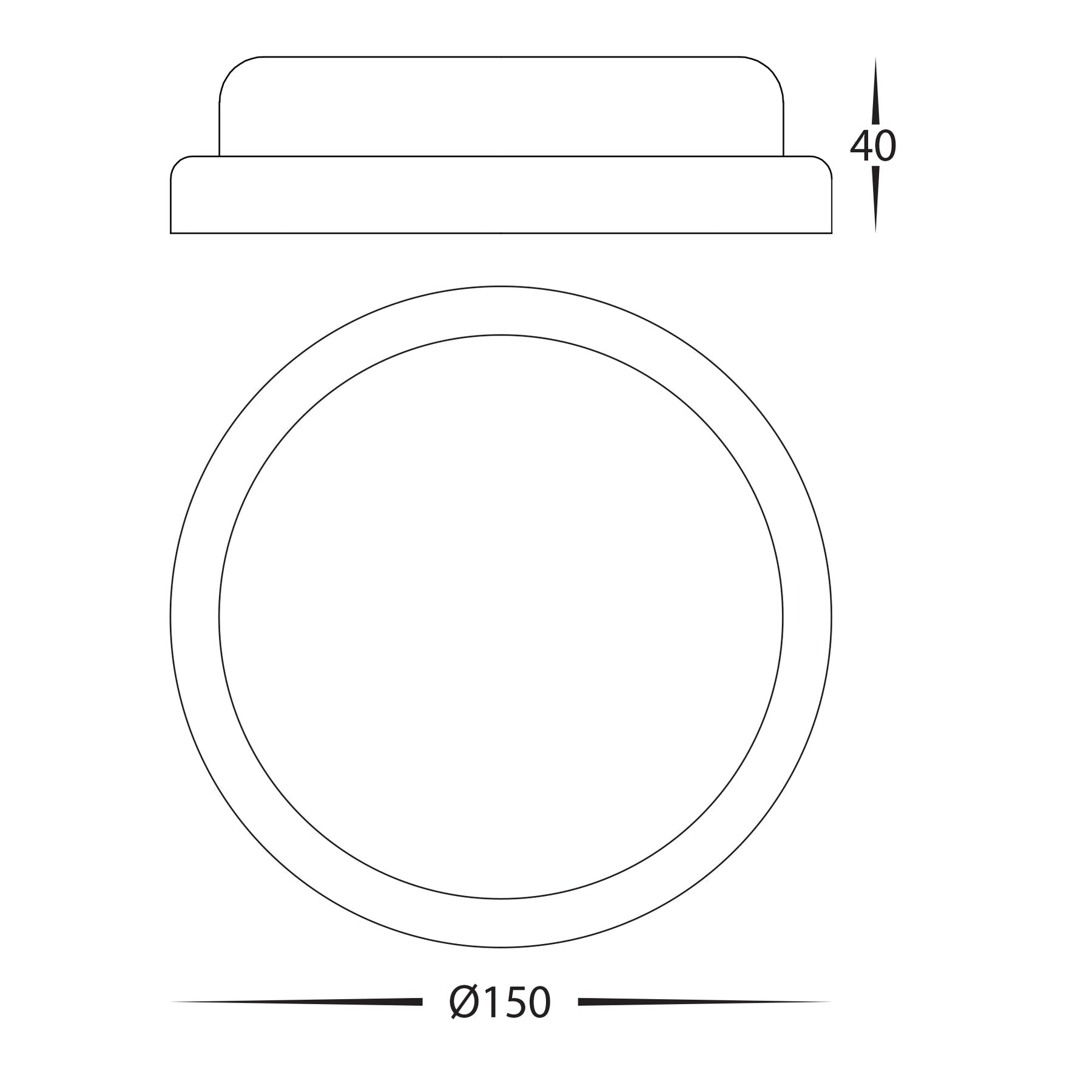 Muovi LED Wall Light 7W Tri Colour White - HV3523T-WHT