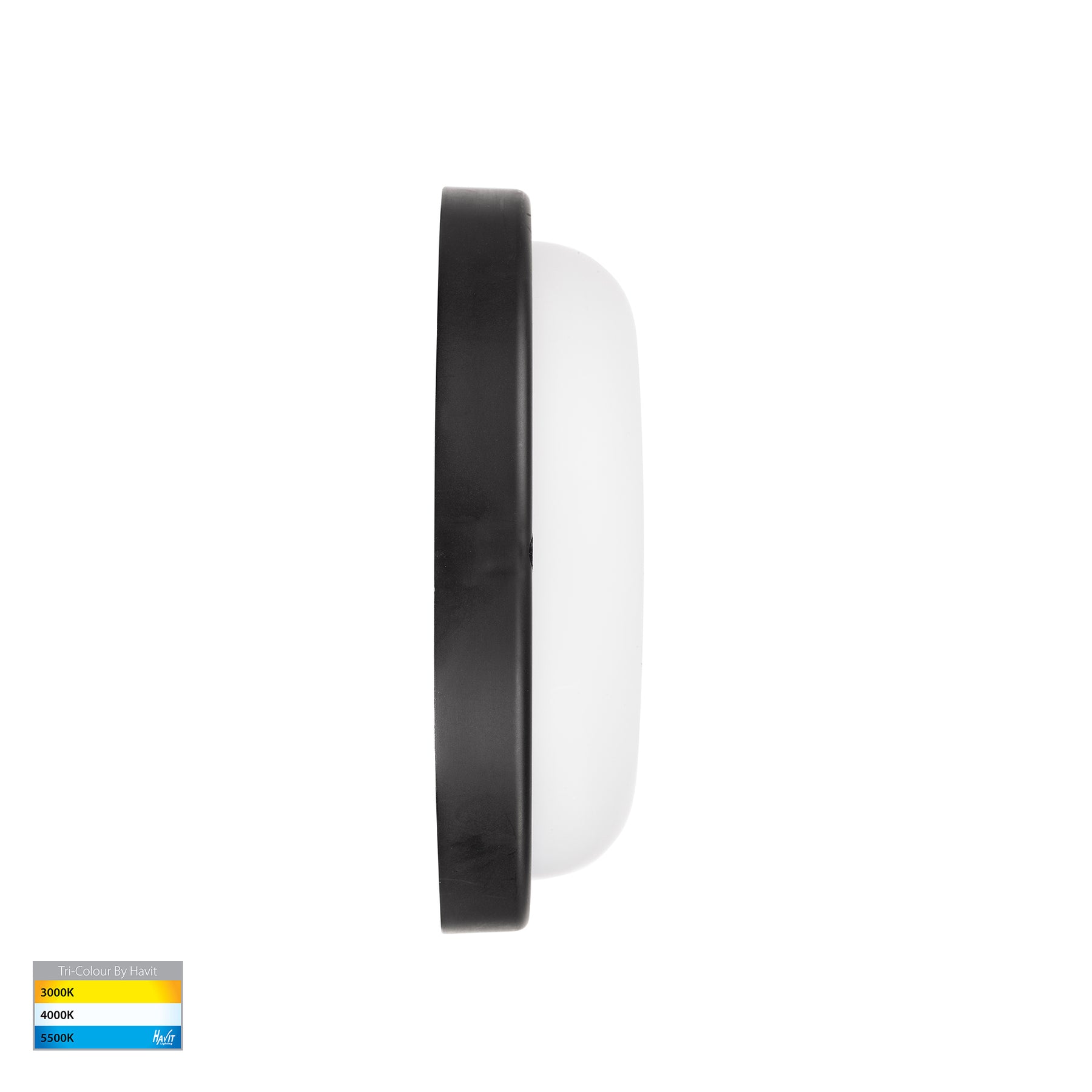Muovi LED Wall Light 12W Tri Colour Black - HV3525T-BLK