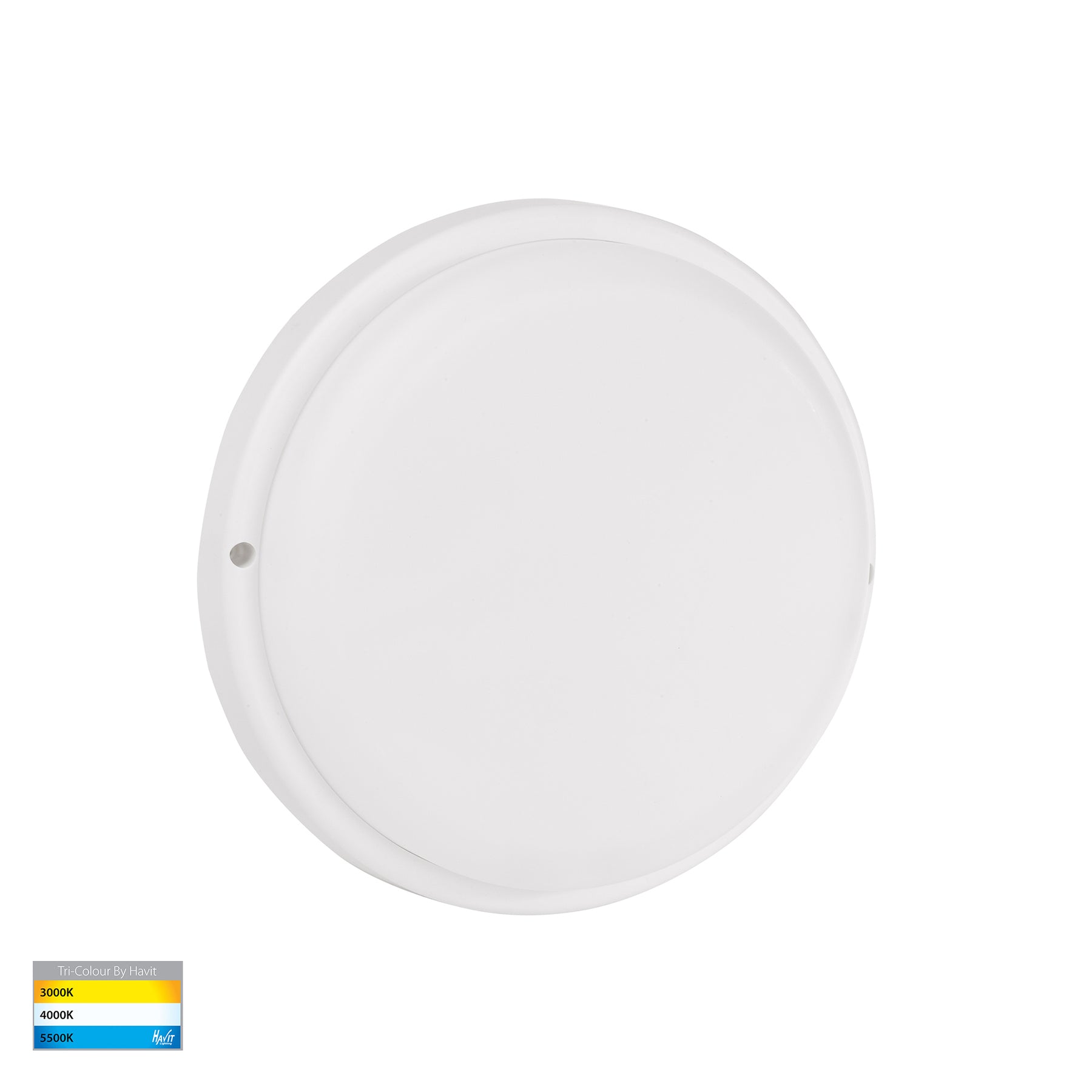 Muovi LED Wall Light 12W Tri Colour White - HV3525T-WHT