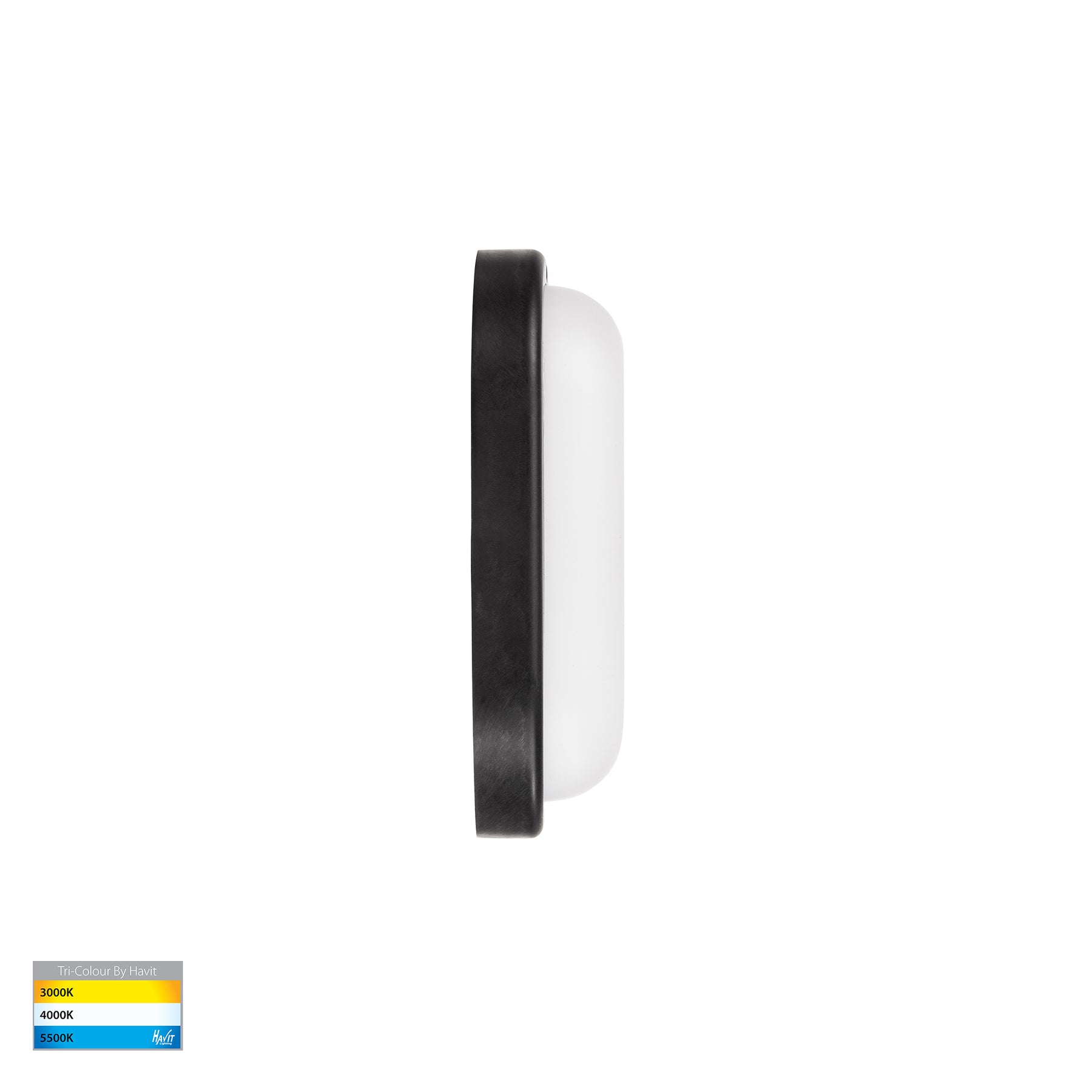 Muovi LED Wall Light 5W Tri Colour Black - HV3526T-BLK