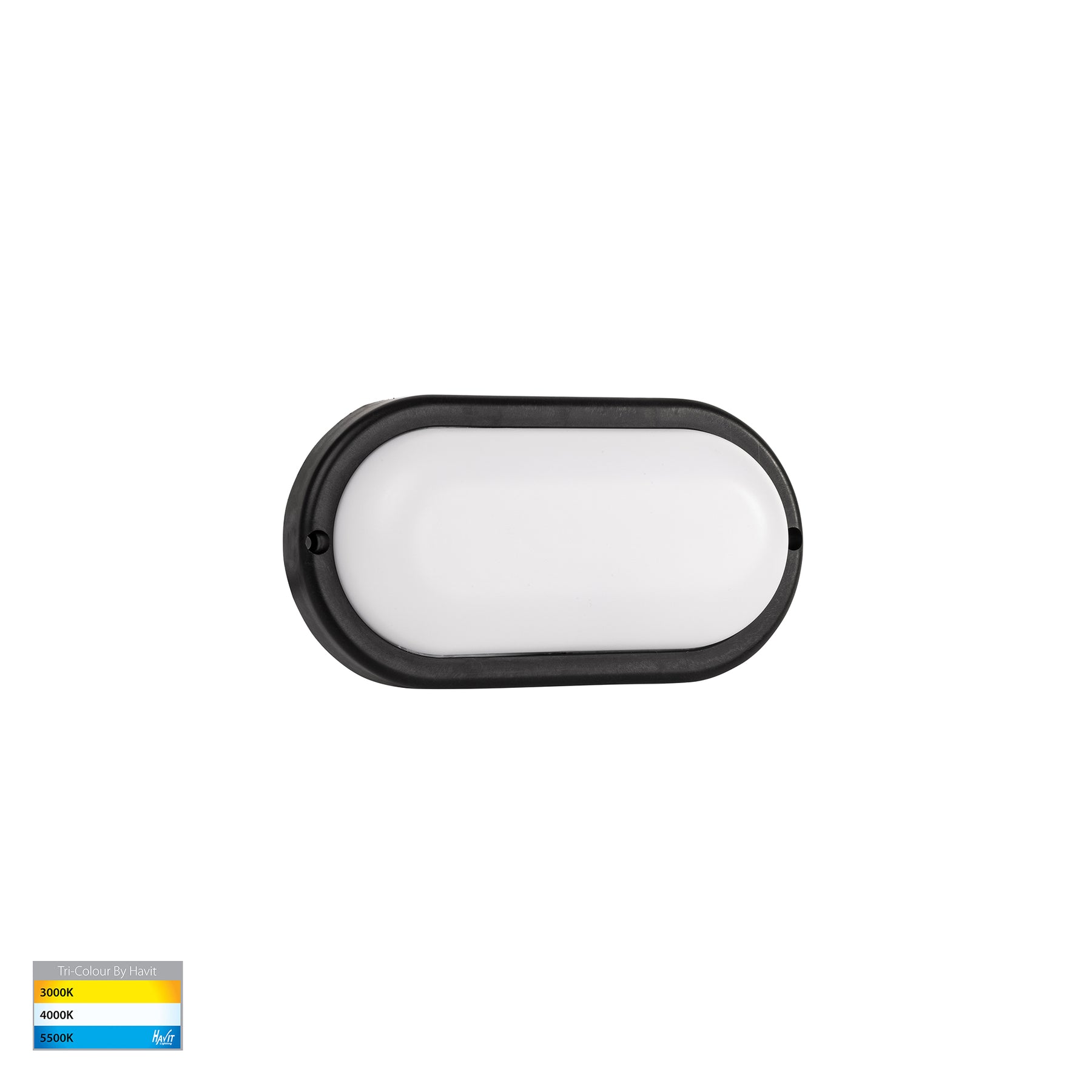 Muovi LED Wall Light 5W Tri Colour Black - HV3526T-BLK