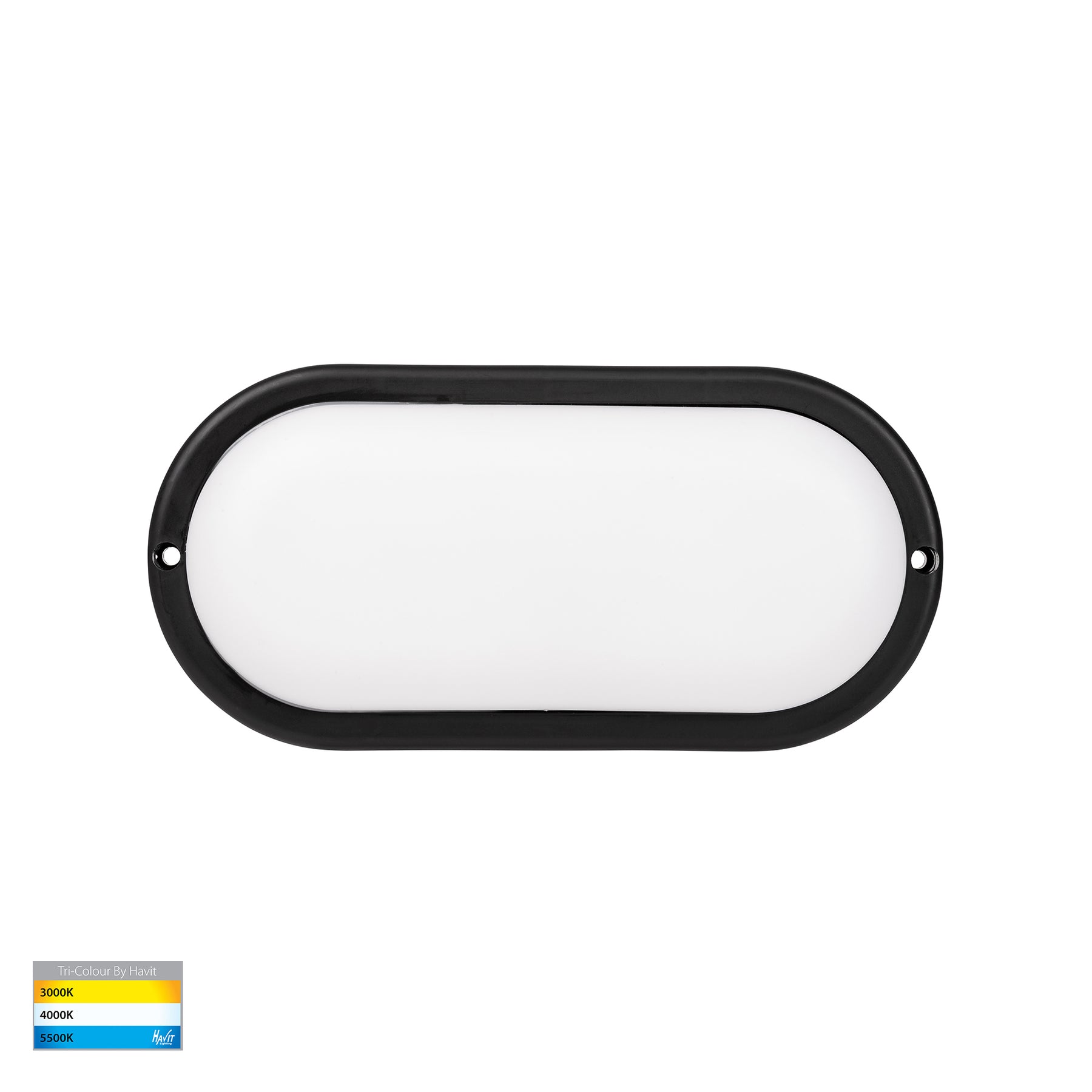 Muovi LED Wall Light 7W Tri Colour Black - HV3527T-BLK