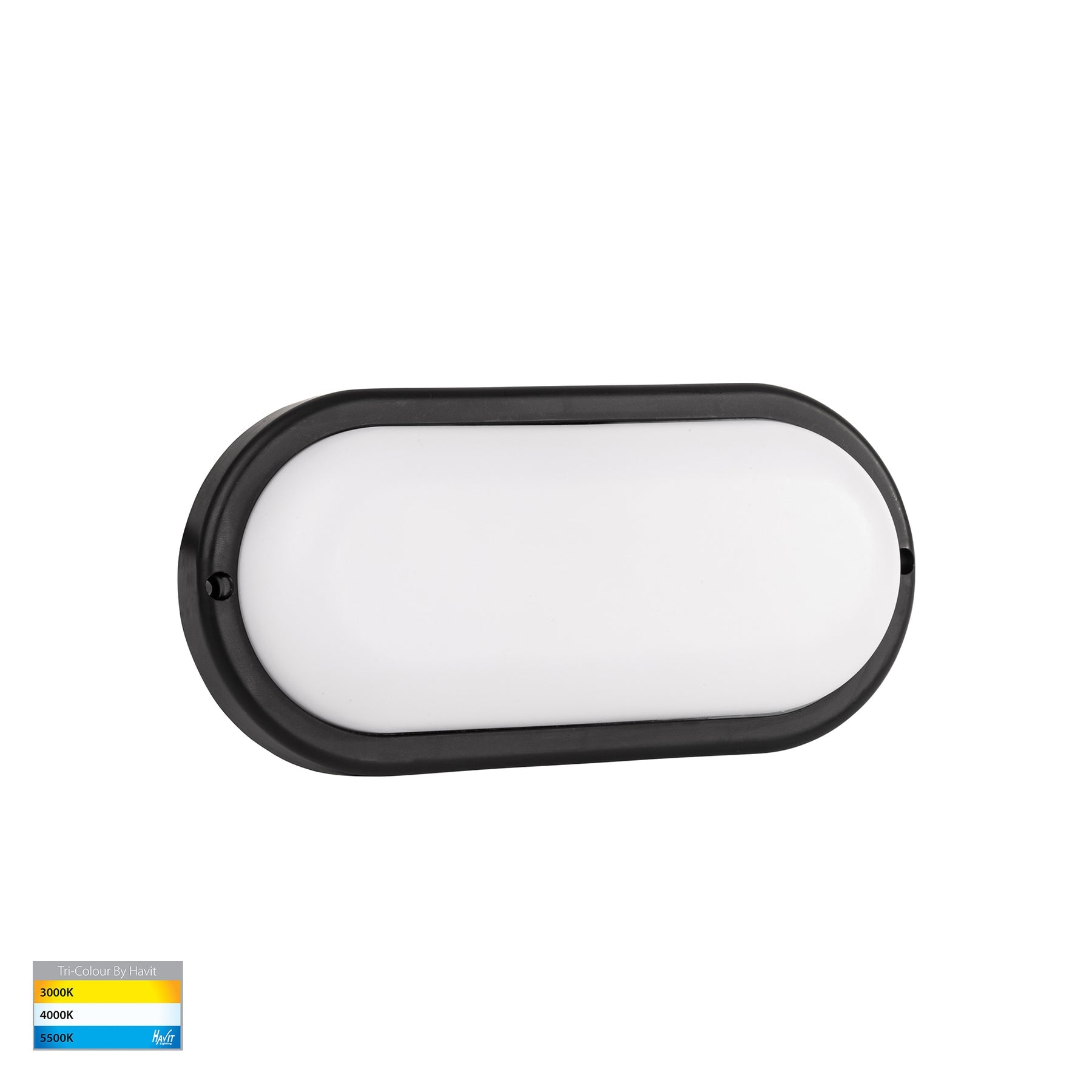 Muovi LED Wall Light 7W Tri Colour Black - HV3527T-BLK
