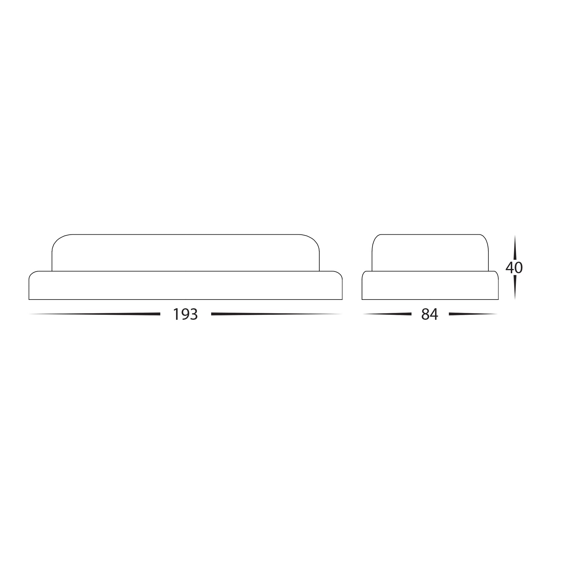 Muovi LED Wall Light 7W Tri Colour Black - HV3527T-BLK