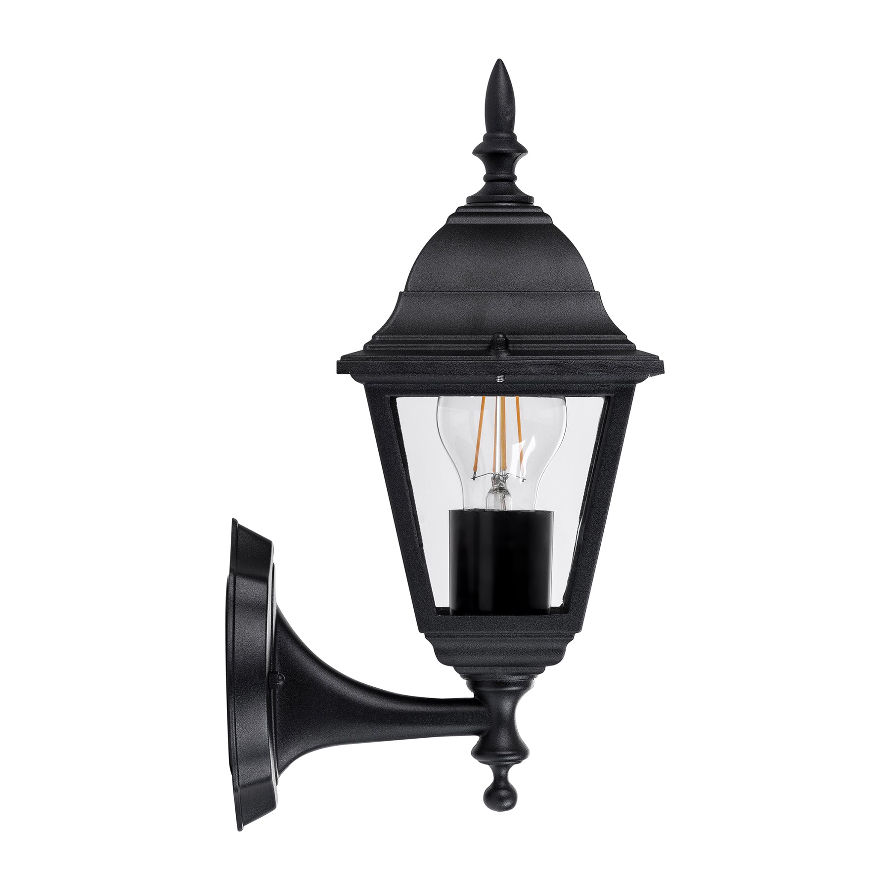 Newark LED 4 Panel Coach Wall Light 8W 2700K Black - HV3551W-BLK