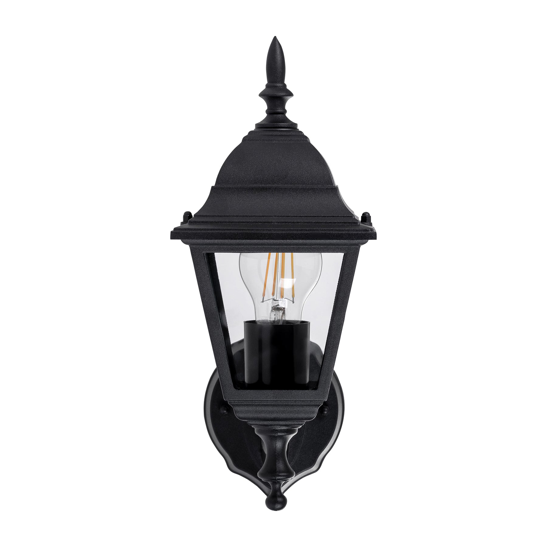 Newark LED 4 Panel Coach Wall Light 8W 2700K Black - HV3551W-BLK