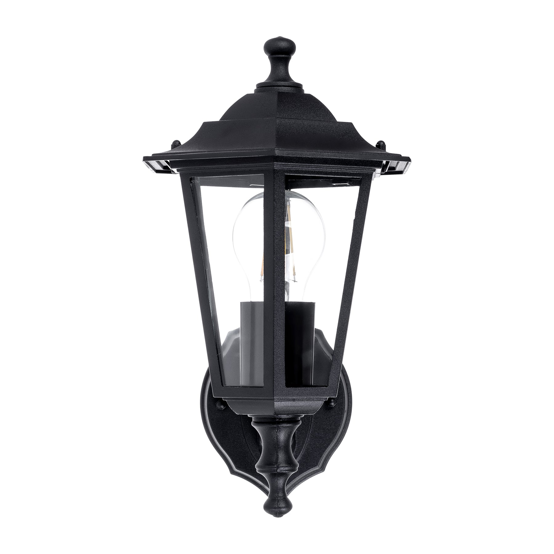 Fibra LED 4 Panel Coach Wall Light 8W 2700K Black - HV3552W-BLK