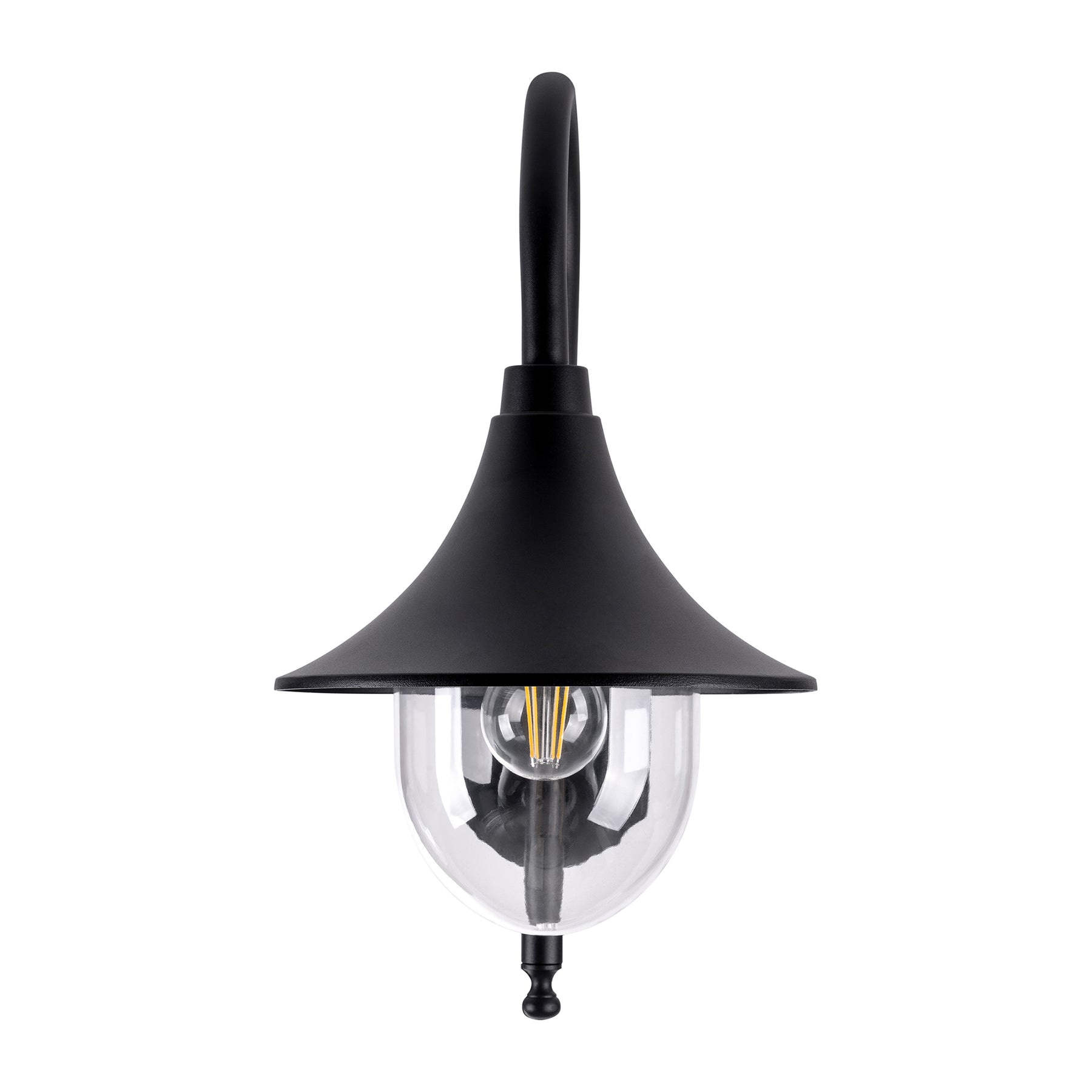 Hove LED 4 Panel Coach Wall Light 8W 2700K Black - HV3554W-BLK