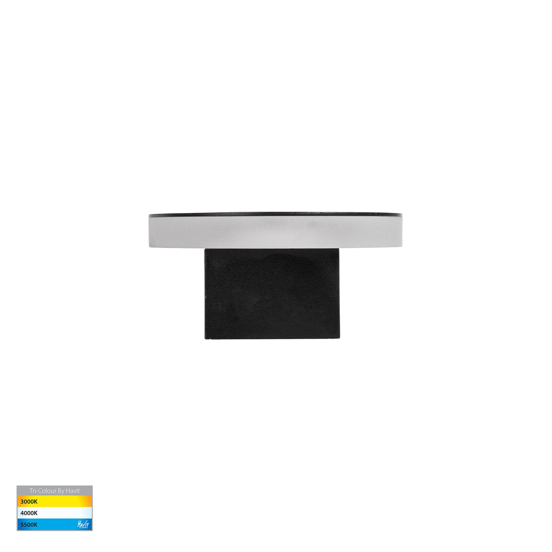 Barline Shadow 300mm LED Wall Light 6W Tri Colour Black - HV3561T-BLK