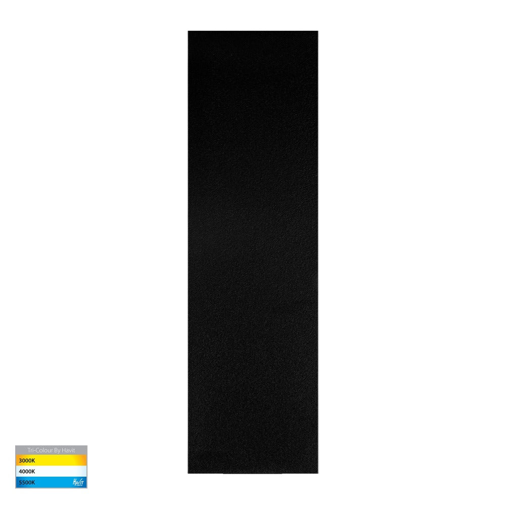 Buy Exterior Wall Lights Australia Barline Shadow Exterior Wall Light L300mm Black 3CCT - HV3571T-BLK