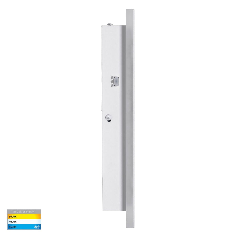 Buy Exterior Wall Lights Australia Barline Shadow Exterior Wall Light L300mm White 3CCT - HV3571T-WHT
