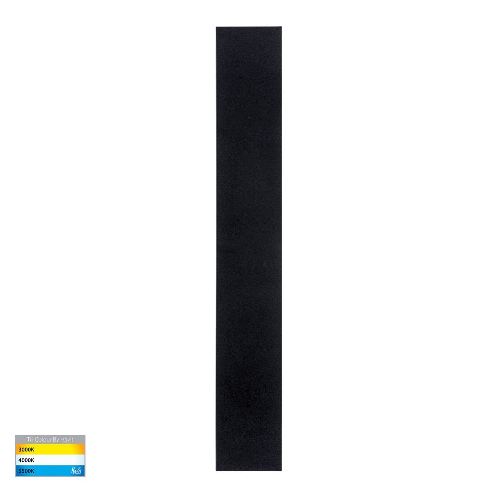 Buy Exterior Wall Lights Australia Barline Shadow Exterior Wall Light L600mm Black 3CCT - HV3572T-BLK