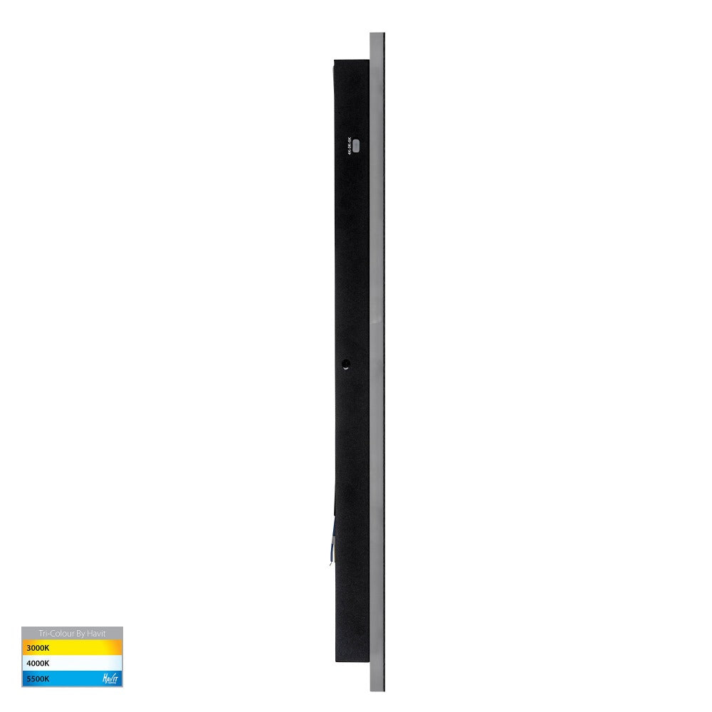 Buy Exterior Wall Lights Australia Barline Shadow Exterior Wall Light L600mm Black 3CCT - HV3572T-BLK