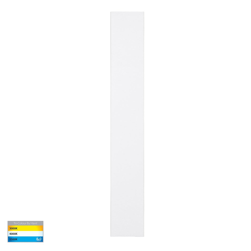 Buy Exterior Wall Lights Australia Barline Shadow Exterior Wall Light L600mm White 3CCT - HV3572T-WHT