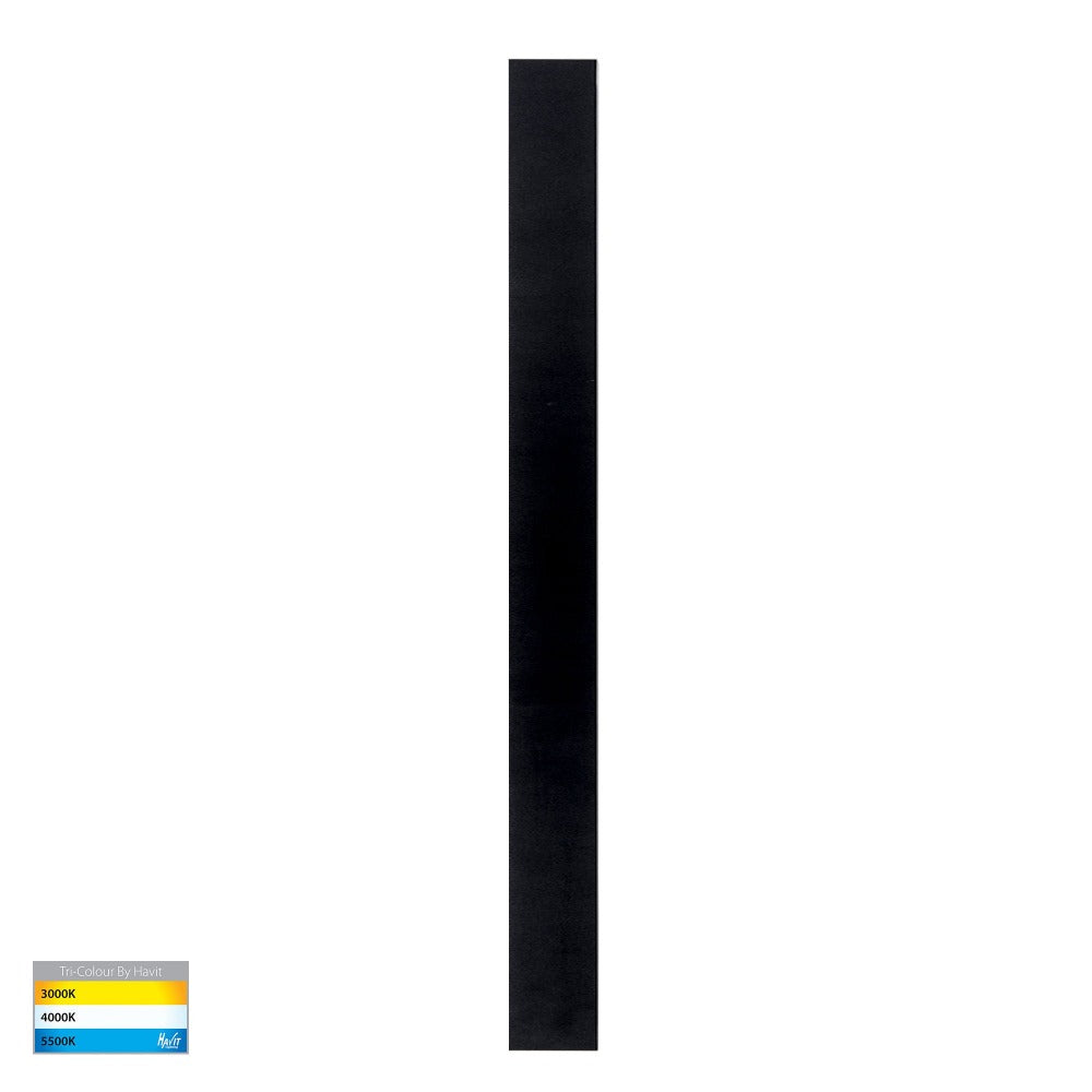Buy Exterior Wall Lights Australia Barline Shadow Exterior Wall Light L1000mm Black 3CCT - HV3574T-BLK