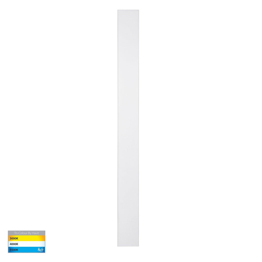 Buy Exterior Wall Lights Australia Barline Shadow Exterior Wall Light L1000mm White 3CCT - HV3574T-WHT