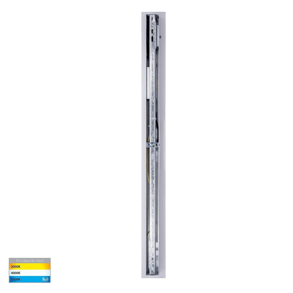 Buy Exterior Wall Lights Australia Barline Shadow Exterior Wall Light L1000mm White 3CCT - HV3574T-WHT