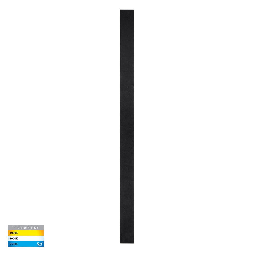 Buy Exterior Wall Lights Australia Barline Shadow Exterior Wall Light L1500mm Black 3CCT - HV3576T-BLK