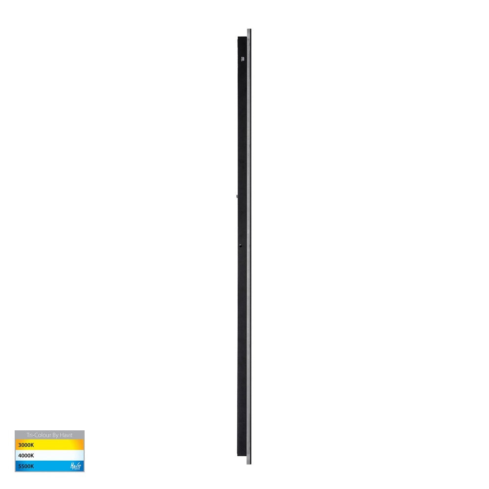 Buy Exterior Wall Lights Australia Barline Shadow Exterior Wall Light L1500mm Black 3CCT - HV3576T-BLK