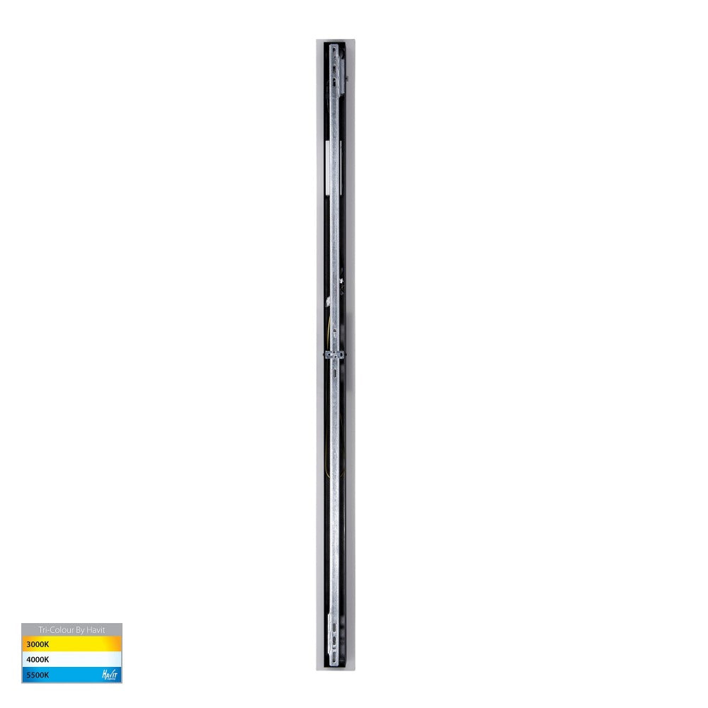 Buy Exterior Wall Lights Australia Barline Shadow Exterior Wall Light L1500mm Black 3CCT - HV3576T-BLK