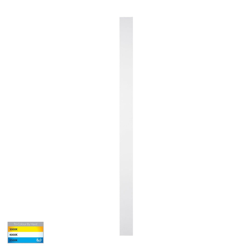 Buy Exterior Wall Lights Australia Barline Shadow Exterior Wall Light L1500mm White 3CCT - HV3576T-WHT