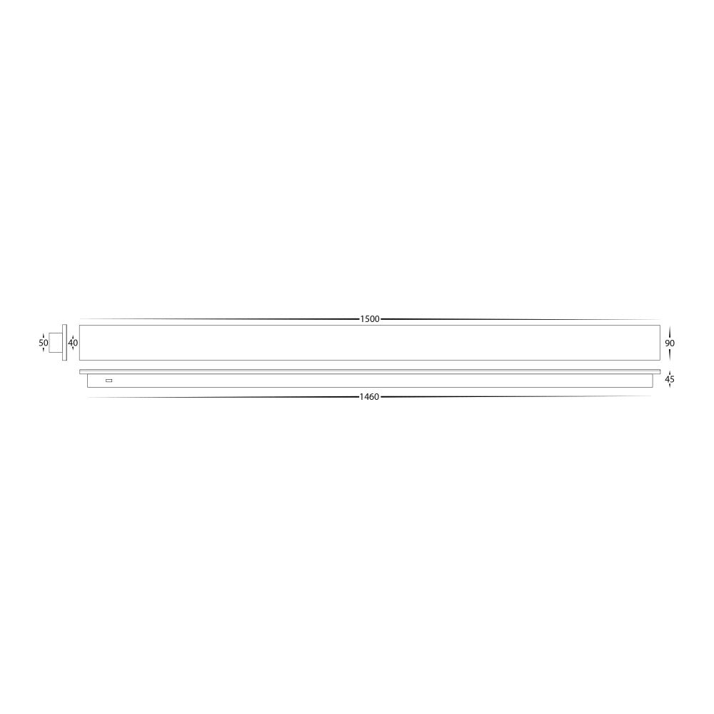 Buy Exterior Wall Lights Australia Barline Shadow Exterior Wall Light L1500mm White 3CCT - HV3576T-WHT