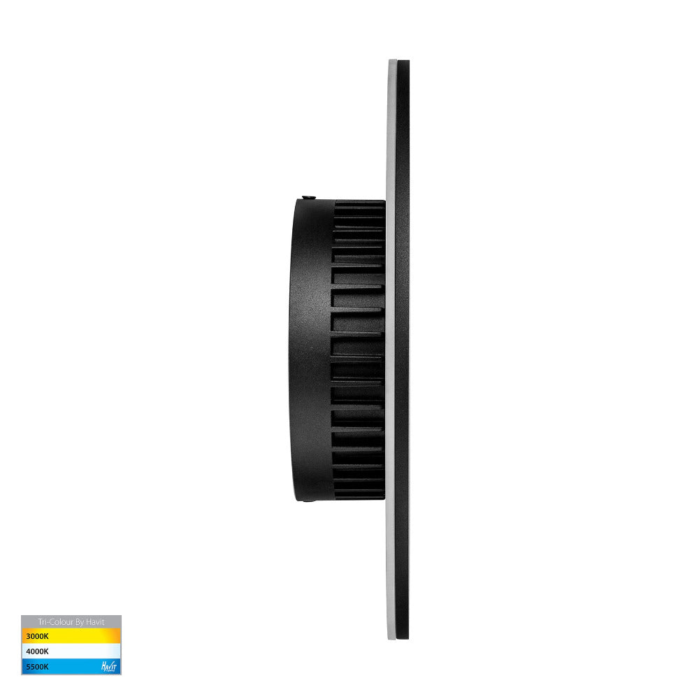 Buy Exterior Wall Lights Australia Halo LED Wall Light 18W Black 3CCT - HV3593T-BLK