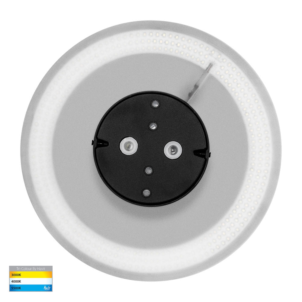 Buy Exterior Wall Lights Australia Halo LED Wall Light 24W Black 3CCT - HV3594T-BLK