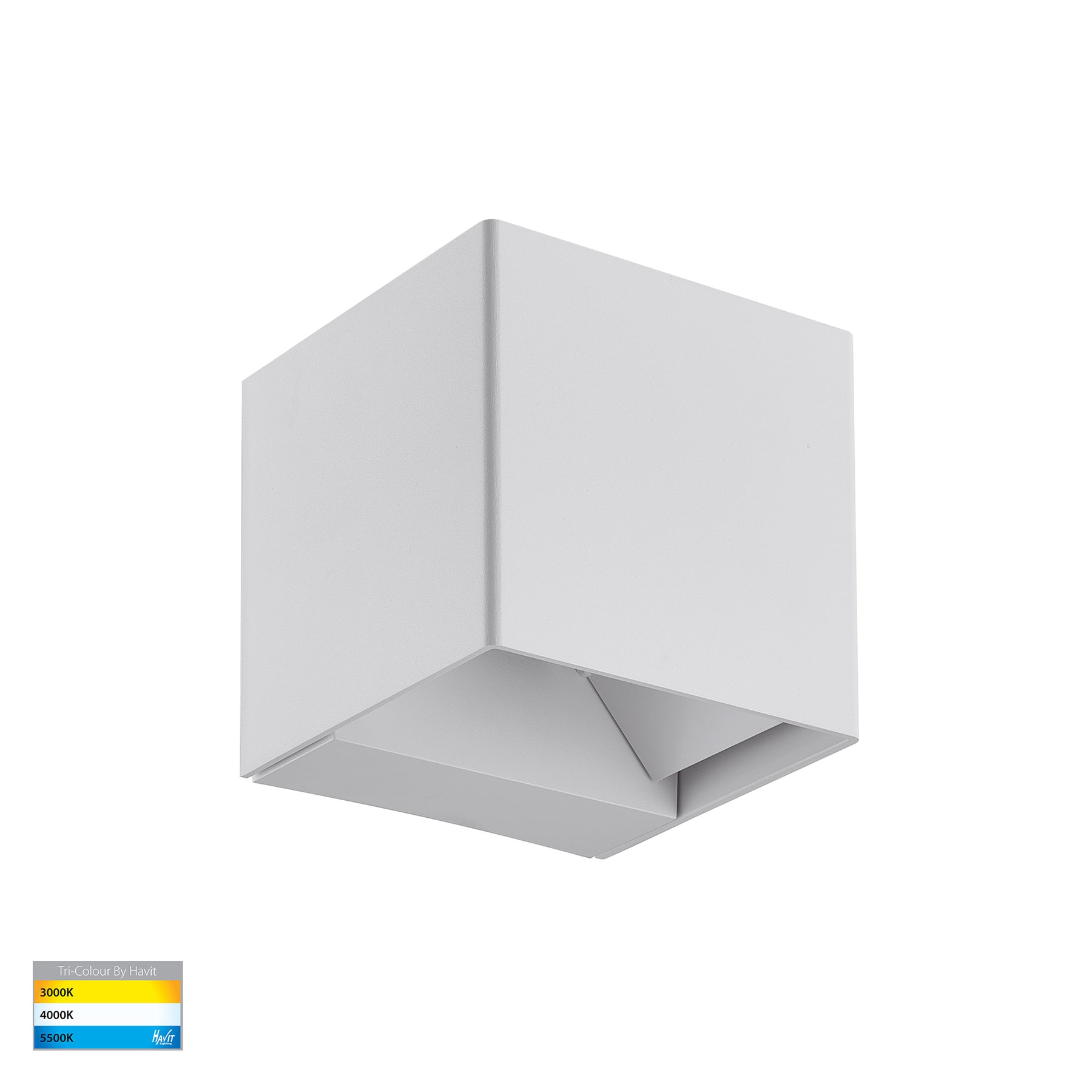 Celes Square LED Up & Down Wall Light 240V 3W 3CCT White - HV3611T-WHT
