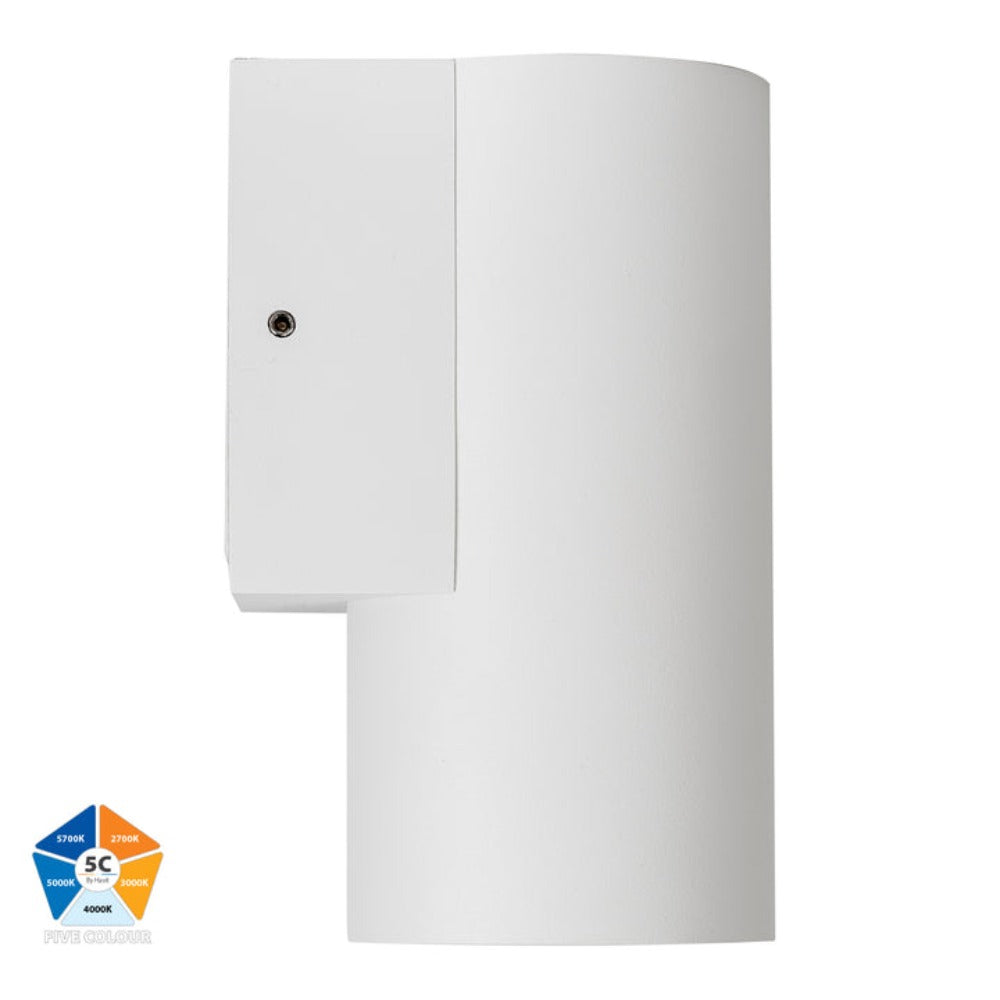 Buy Exterior Wall Lights Australia Aries Exterior Wall Light Fixed White Aluminium 5CCT - HV3625S-ALUWHT