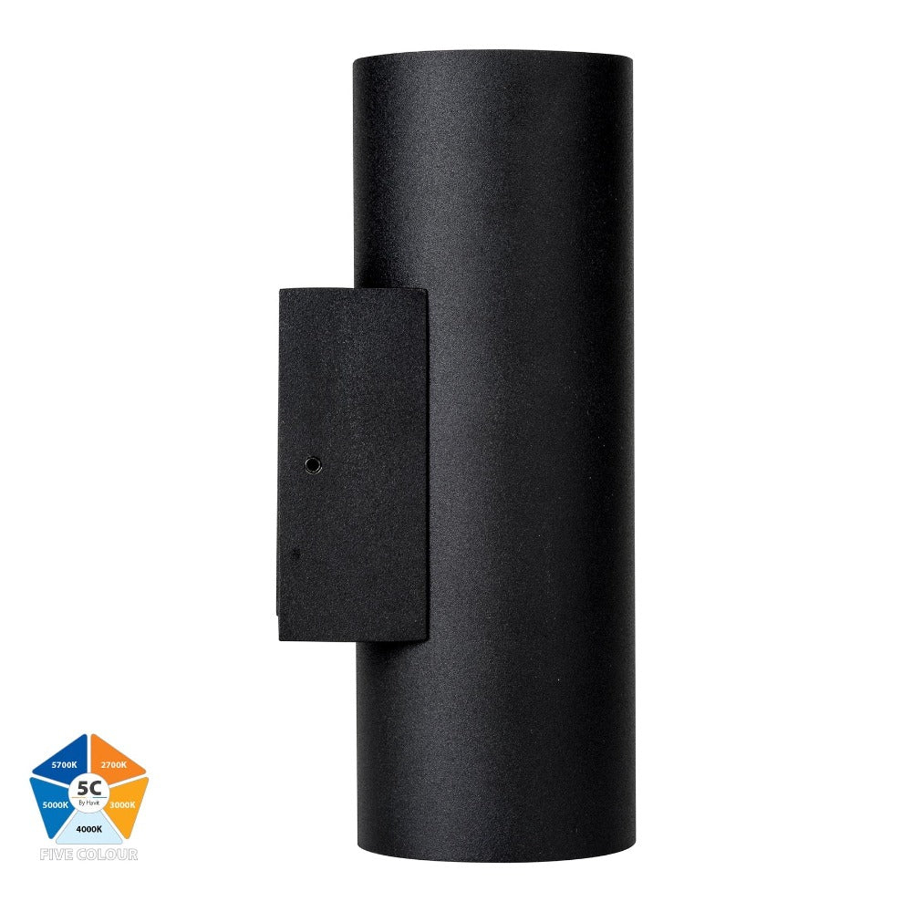 Buy Up / Down Wall Lights Australia Aries Up & Down Wall Lights Black Aluminium 5CCT - HV3626S-ALUBLK