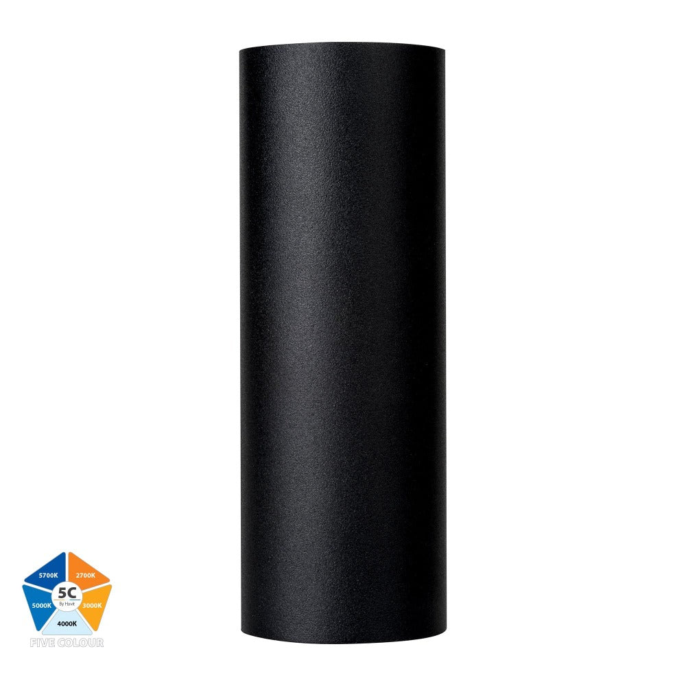 Buy Up / Down Wall Lights Australia Aries Up & Down Wall Lights Black Aluminium 5CCT - HV3626S-ALUBLK