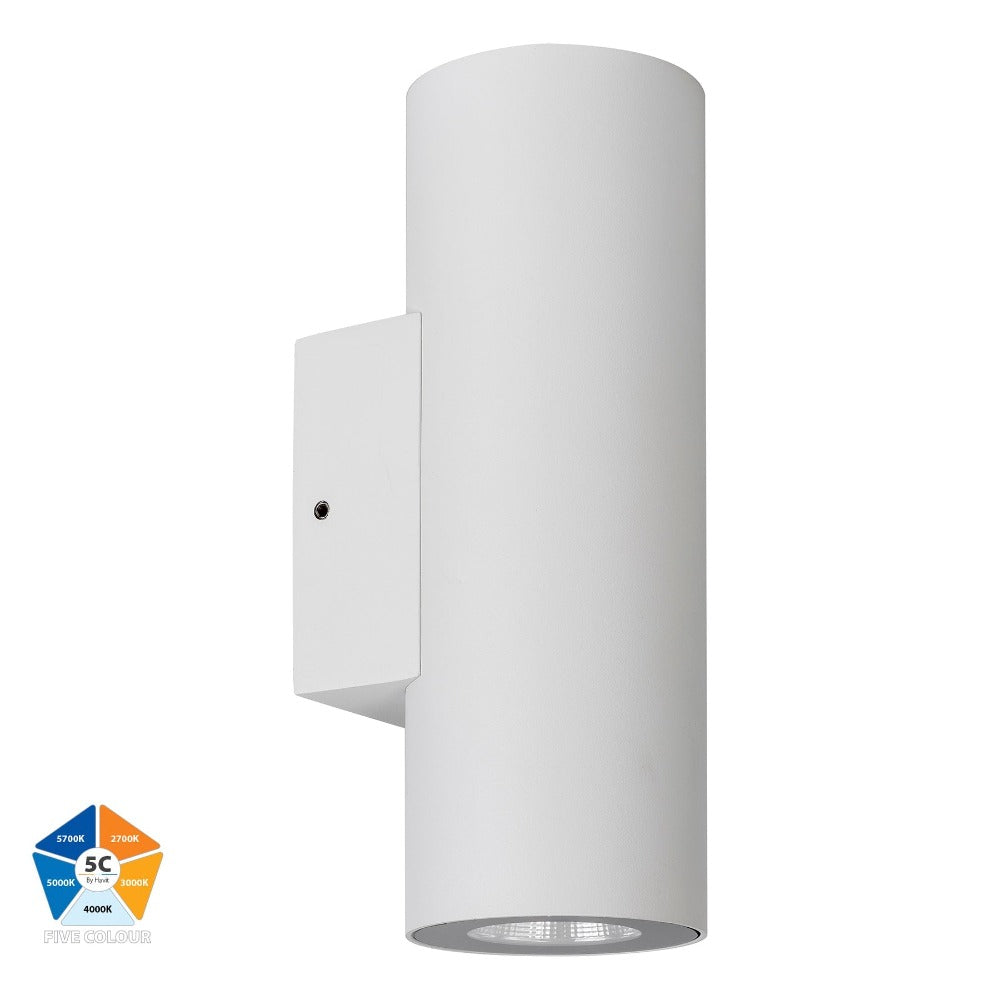Buy Up / Down Wall Lights Australia Aries Up & Down Wall Lights White Aluminium 5CCT - HV3626S-ALUWHT