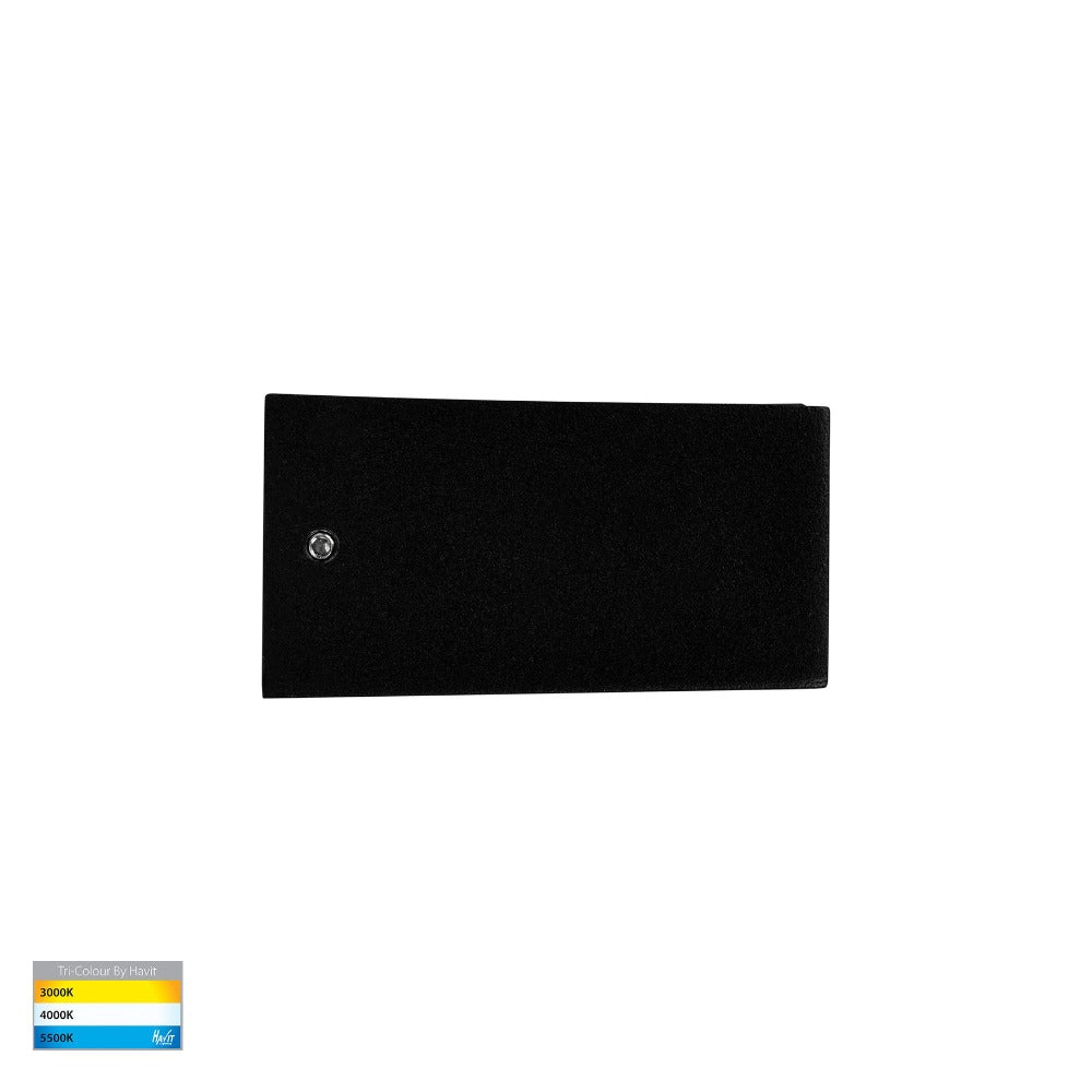 Buy Exterior Wall Lights Australia Siena Exterior Wall Light W220mm Black 3CCT - HV3656T-BLK
