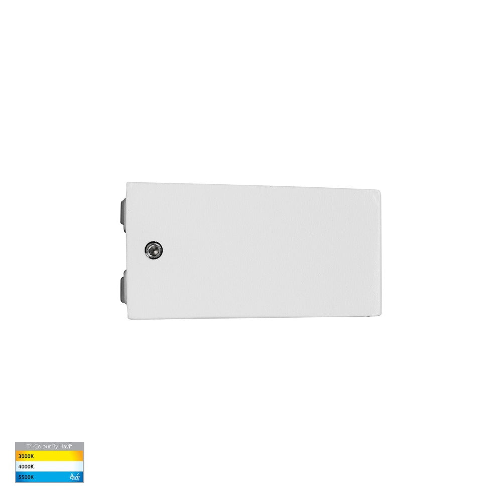 Buy Exterior Wall Lights Australia Siena Exterior Wall Light W220mm White 3CCT - HV3656T-WHT