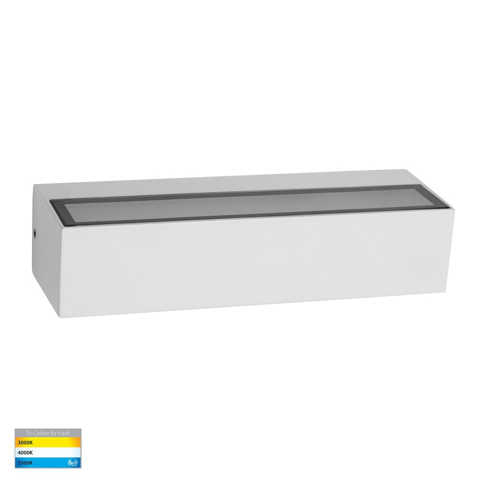 Buy Up / Down Wall Lights Australia Siena LED Up & Down Wall Light W220mm White 3CCT - HV3657T-WHT