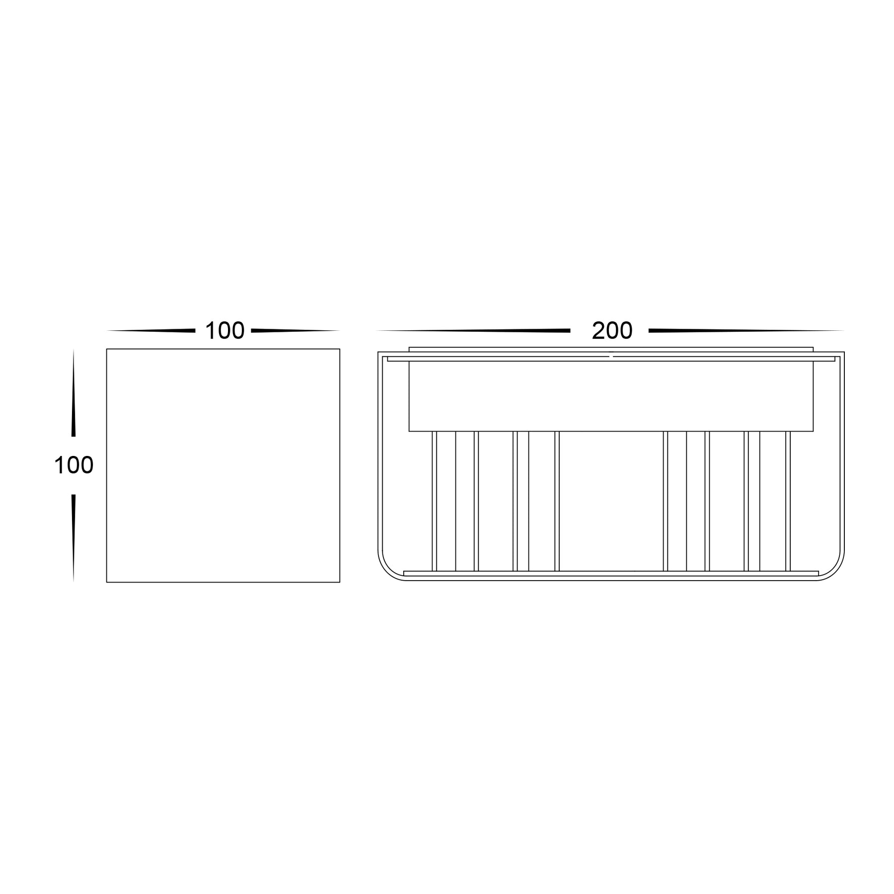 Versa LED Square Up & Down Wall Light 3W Tri Colour Black - HV36584T-BLK-SQ