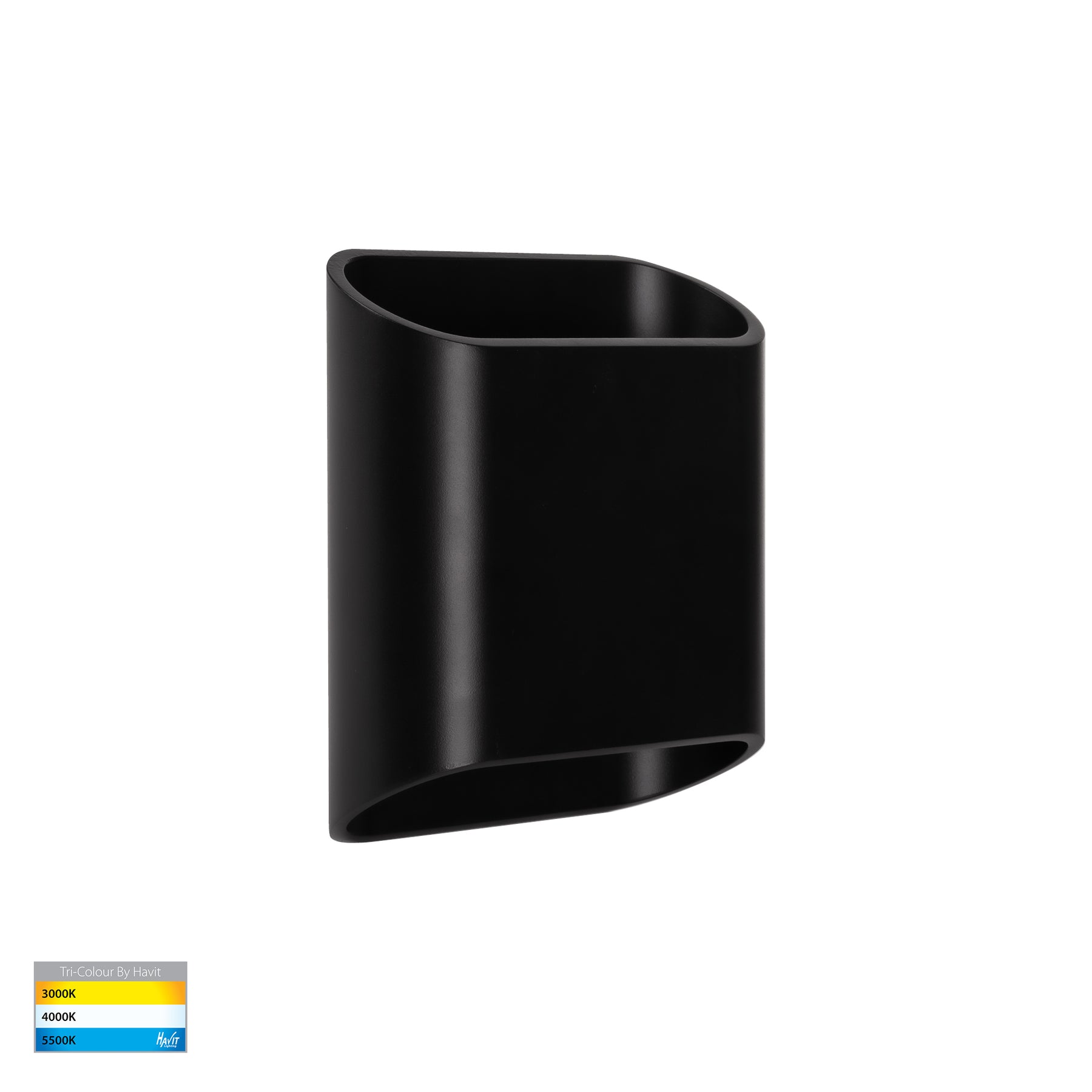 Contec LED Up & Down Wall Light 5W Tri Colour Black - HV3662T-BLK-240V