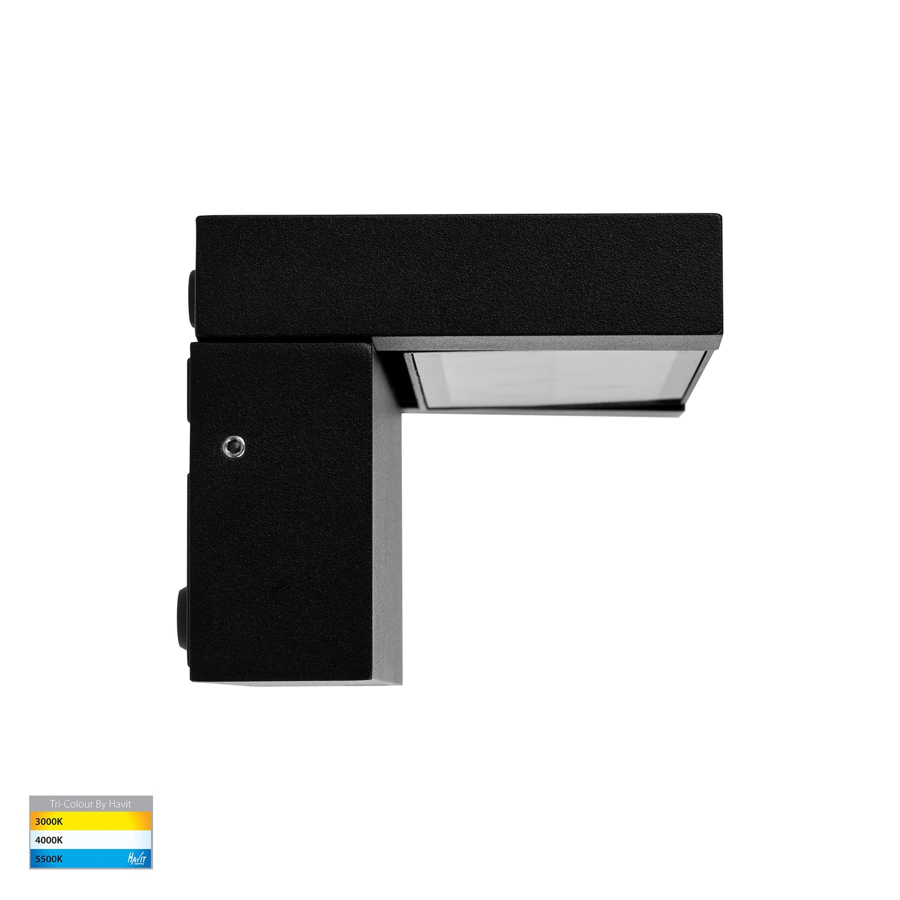Locu Adjustable LED Floodlight 240V 12W 3CCT Black - HV3731T-BLK